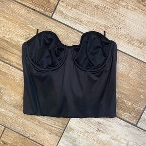VICTORIA'S Secret Black Strapless Corset Bra Size 36 B